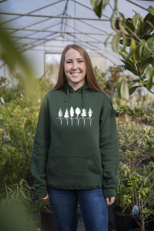 TREELINE - Unisex Eco Hoodie - Forest Green