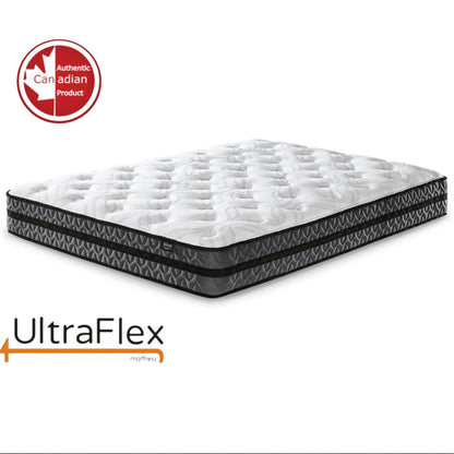 UltraFlex® JOY -Orthopädische Hybridmatratze mit Taschenfederkern-Komfortschicht, Schaumumhüllung und umweltfreundlichen Materialien (Hergestellt in Kanada)
