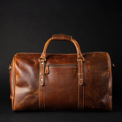 The Wayfarer Bag – Cognac Classic Duffle Bag aus Vollnarbenleder