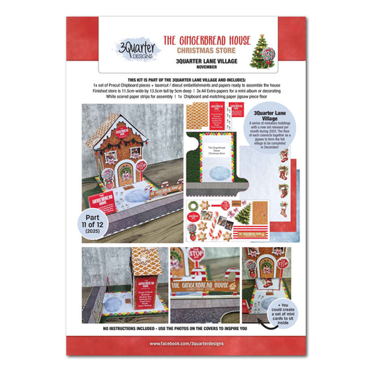 3Quarter Designs Lane Village - The Gingerbread House Christmas Store