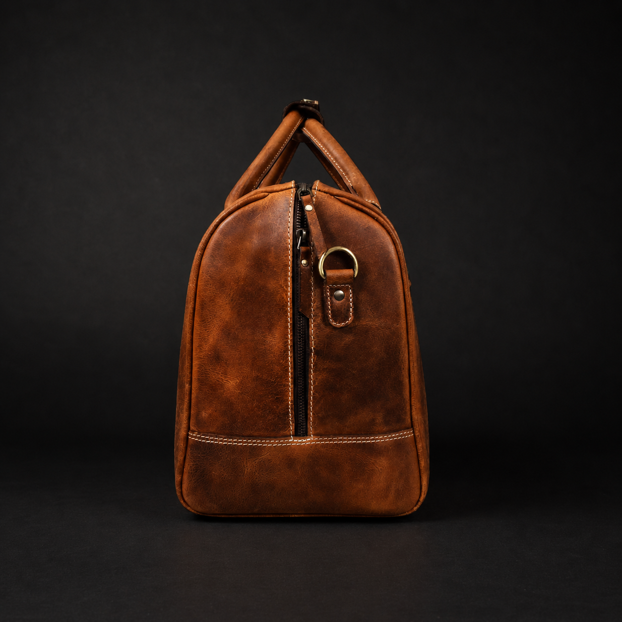 The Wayfarer Bag – Cognac Classic Duffle Bag aus Vollnarbenleder