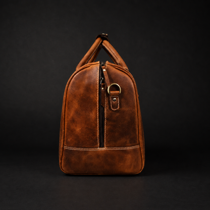 The Wayfarer Bag – Cognac Classic Duffle Bag aus Vollnarbenleder