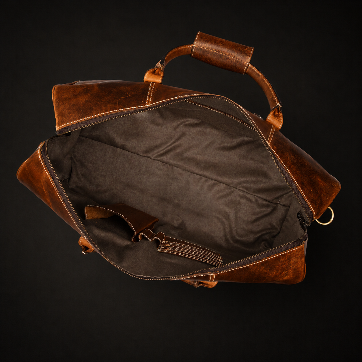 The Wayfarer Bag – Cognac Classic Duffle Bag aus Vollnarbenleder