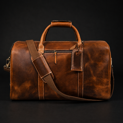 The Wayfarer Bag – Cognac Classic Duffle Bag aus Vollnarbenleder