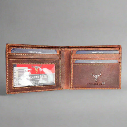 Men’s Slim Bifold Cow Leather Wallet