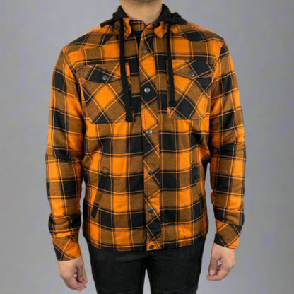 Men’s Armored Shirt with Removable Hoodie