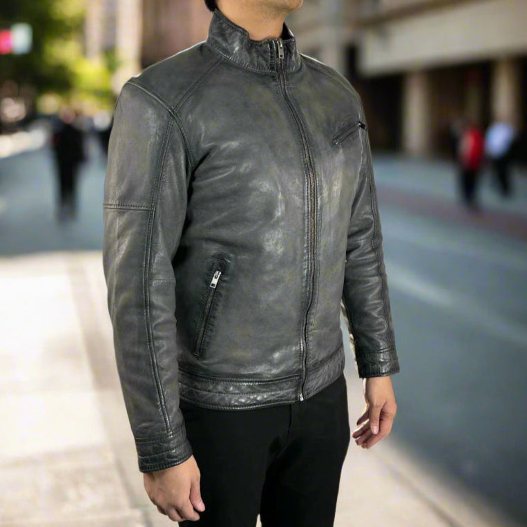 Men's Classic Sheep Leather Jacket