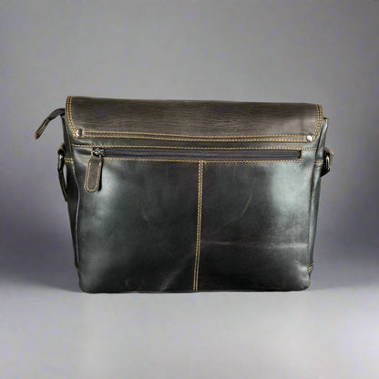 Greenwood Leather Messenger Laptop Bag