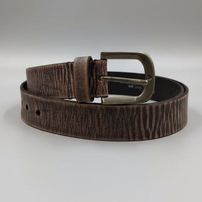 Men's Classic Matte Distressed Variegated Leather Belt