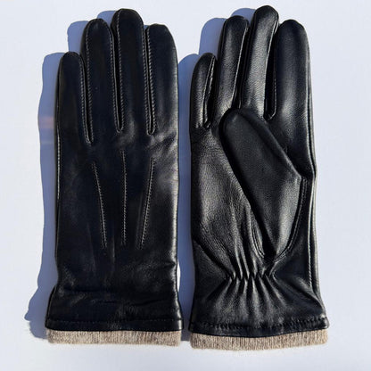 Women's Touchscreen Sheep Leather Gloves with Wool Blend Lining