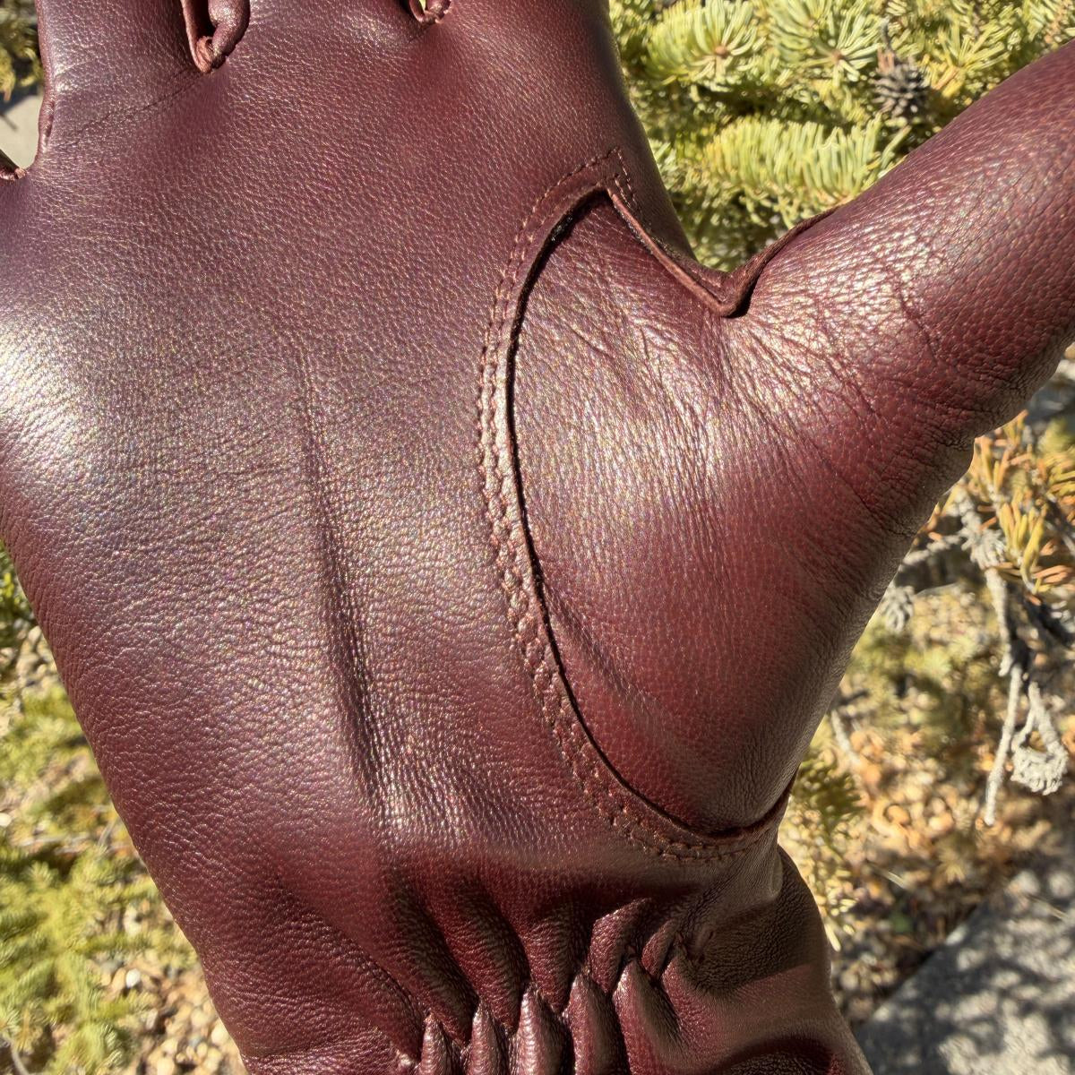 Women's Drum Dyed Lamb Leather Gloves with Wool Blend Lining