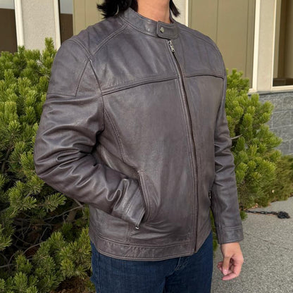 Men's Two-Tone Lamb Leather Jacket