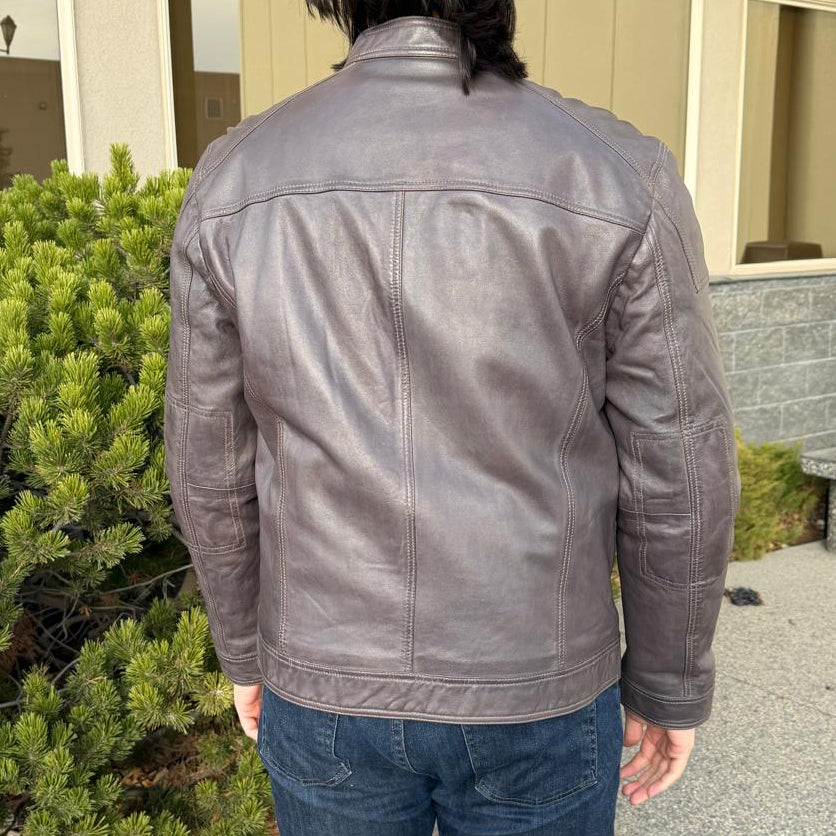 Men's Two-Tone Lamb Leather Jacket
