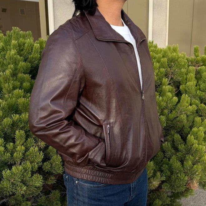 BOL Men's Ting Bomber Lambskin Leather Jacket
