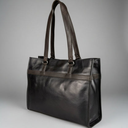 MET Women's Cow Leather Tote Bag with Dual Handles