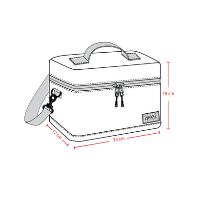 Lunch Box Black Floral Print