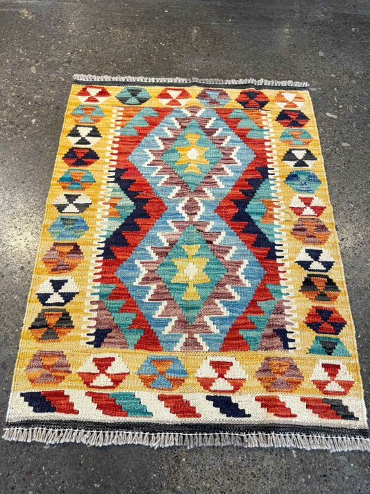 Afghan Maimana Kilim Rug | 2' 2" x 2' 10"
