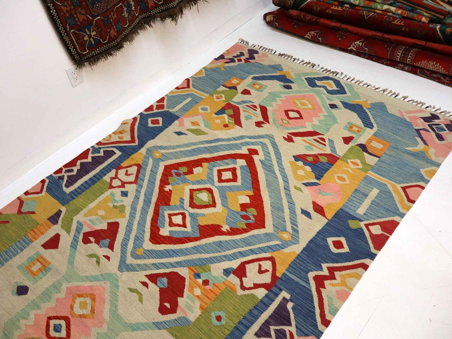 Afghan Maimana Kilim Rug | 5' 7" x 8' 9"