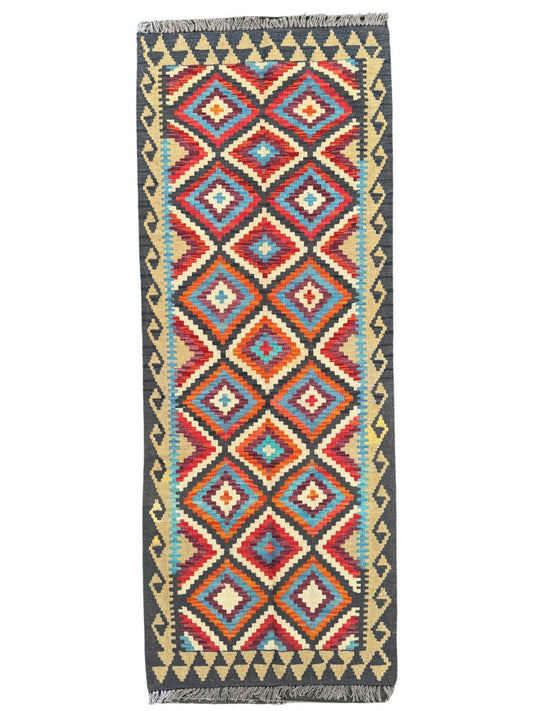 Afghan Maimana Kelim Läufer | 80 x 203 cm
