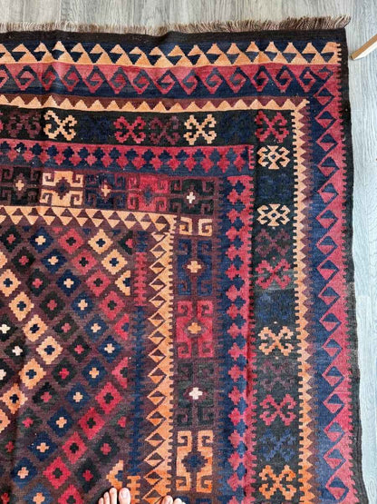 Afghan Uzbek Kilim Rug | 7' 10" x 10' 6"