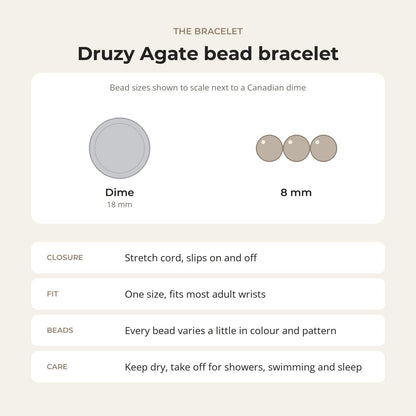 Agate Druzy Bead Bracelet