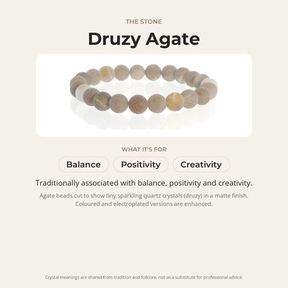 Agate Druzy Bead Bracelet