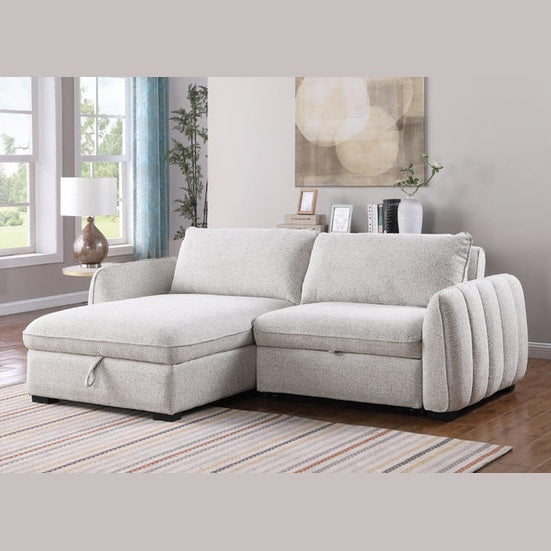 Amira Pullout Sleeper Sectional with Storage Chaise
