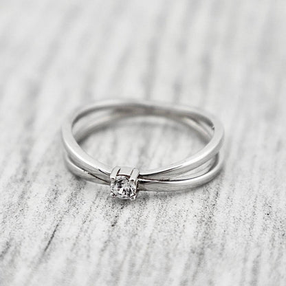 Bague Croisée en argent sterling