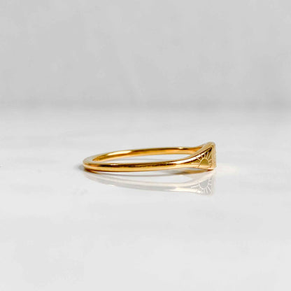 Bague dorée soleil en acier inoxydable plaqué or 18K | ASTRAÉA