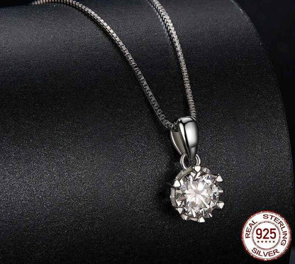 Stellar Shine 1ct Moissanite Sterling Silver Pendant Necklace
