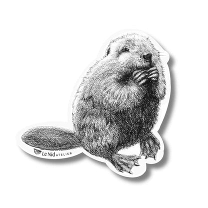 Biber-Sticker für Wasserflasche, Terminkalender oder Computer