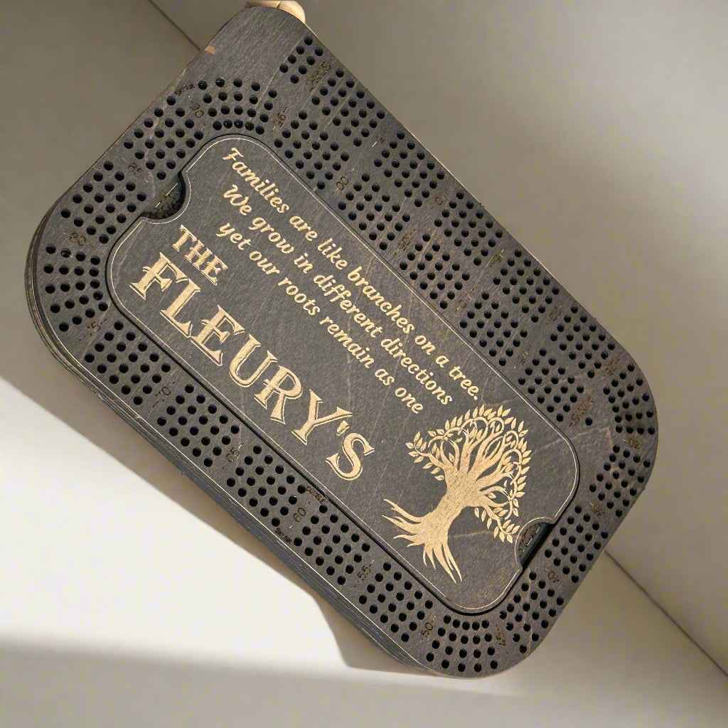 Compact Design Personalized Cribbage Board