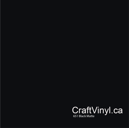 Oracal 651 Matte Black #070 sheets and rolls