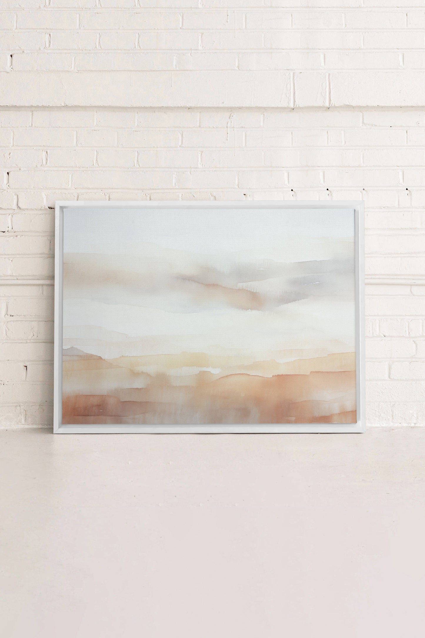 SONNENUNTERGANGSSTRICHE, Werk auf gespannter Leinwand