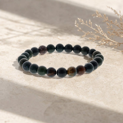 Bloodstone Round Bracelet