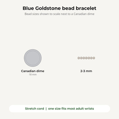 Blue Goldstone Bracelet - 2-3mm