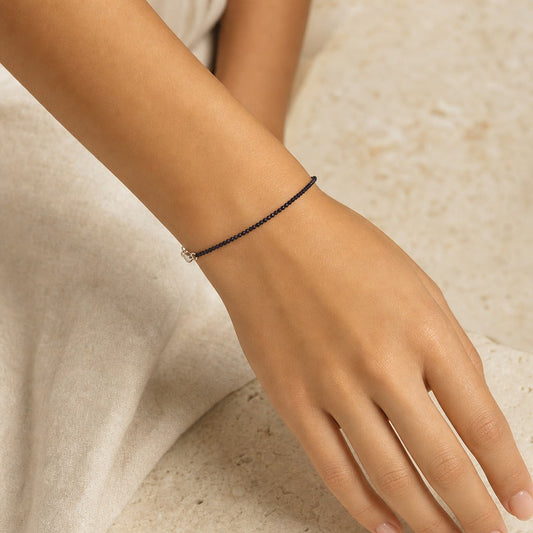 Blue Goldstone Bracelet - 2-3mm