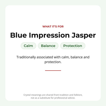 Blue Impression Jasper Round Bracelet - 8mm (Enhanced)