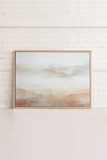 SONNENUNTERGANGSSTRICHE, Werk auf gespannter Leinwand