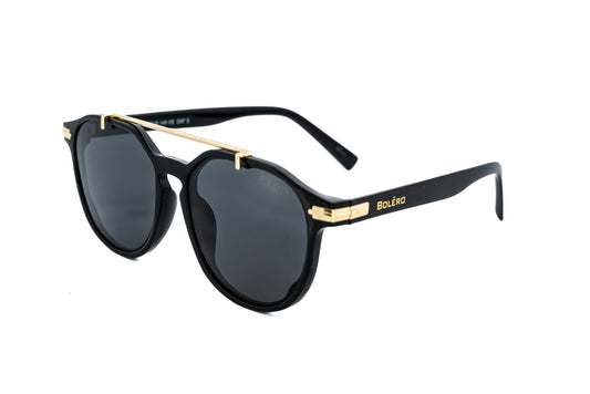 Boléro Draxler — Round Brow Bar Polarized Sunglasses