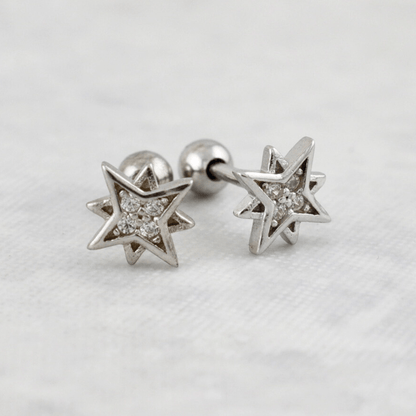Boucles d'oreilles Étoiles du Nord en argent sterling