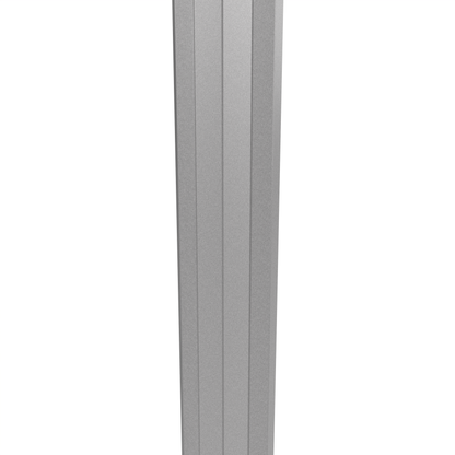Poteau d'aluminium à 12 côtés de 3'' à base soudée ronde avec boulons d'ancrage - 1036