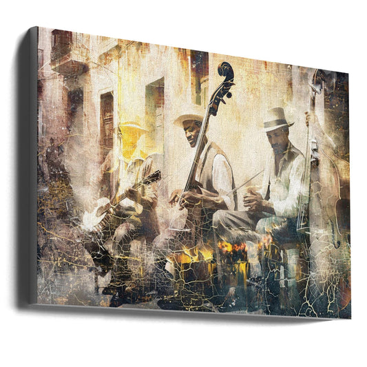 Wandbild Musik Kunst Illustration 11 Jazzband