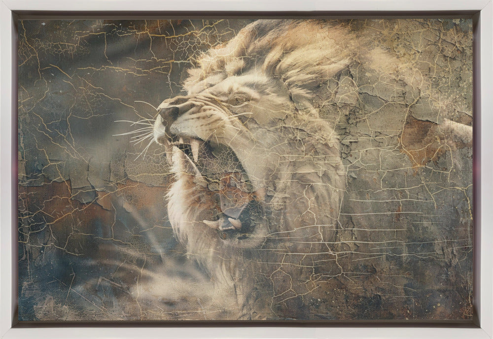 Wandbild Löwe Tier Vintage Kunst Illustration Wandkunst 09