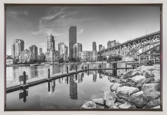 Wandkunst Vancouver Impression von Granville Island | Monochrom
