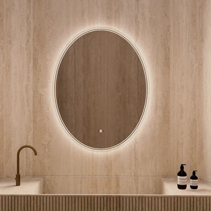 Frameless Capsule LED Bathroom Mirror, CRI 90+ – 24"x32" / 26"x34" / 28"x36"