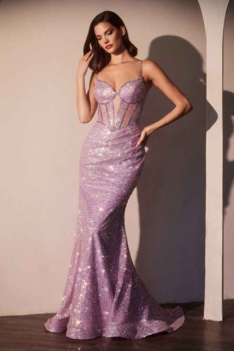 3 color in FLARE SEQUIN CORSET BACK GOWN
