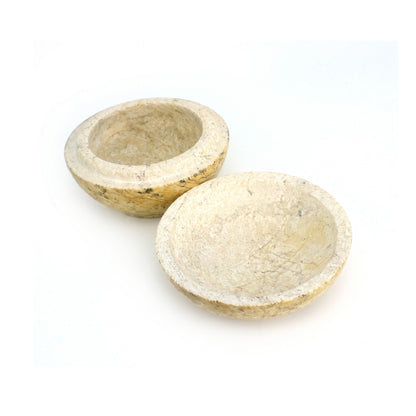 Soapstone Trinket Box - Round Top Varnished 3"