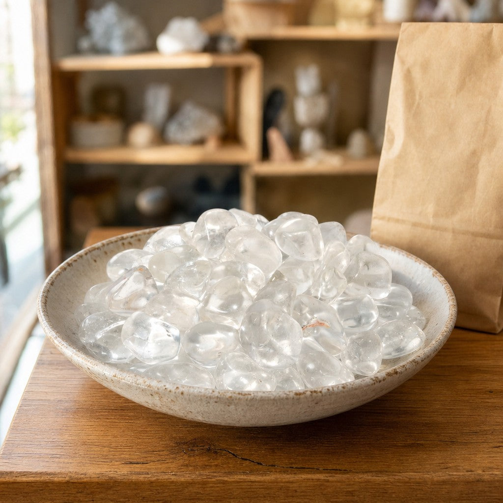 Clear Quartz E Tumbled Stones
