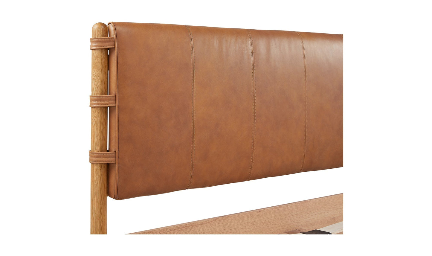 Colin Top-Grain Leather Bed